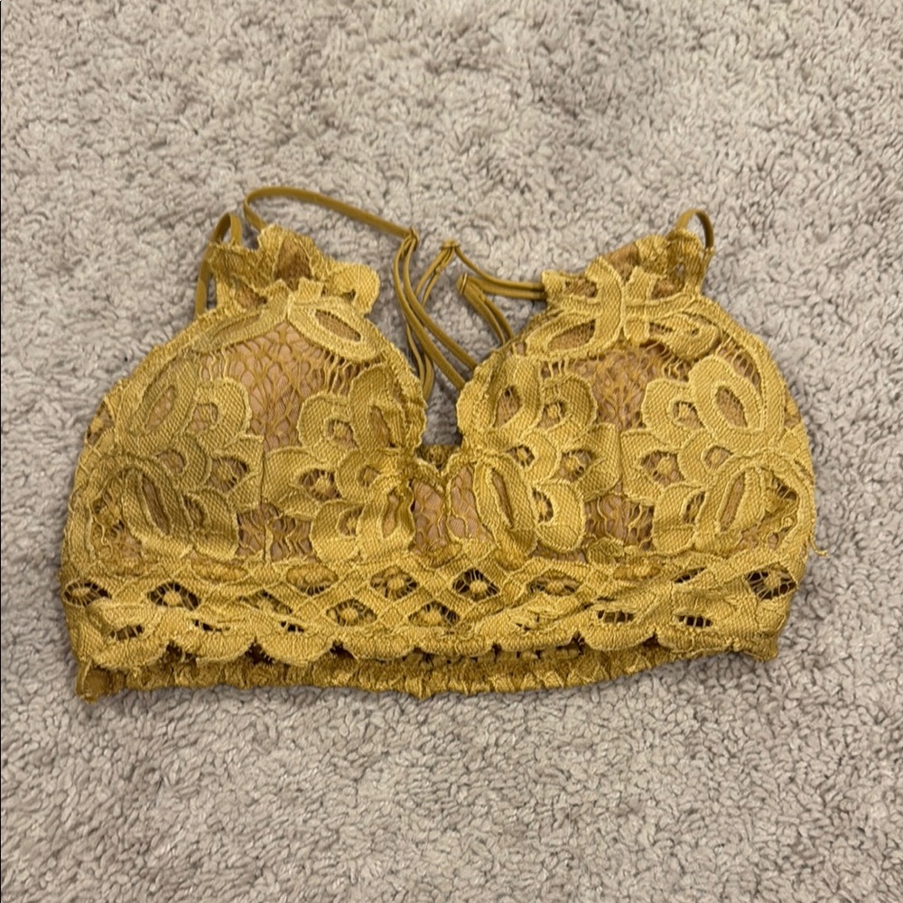 Wishlist Gold Lace Bralette